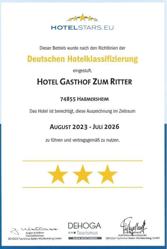 骑士旅馆及酒店 Haßmersheim 外观 照片